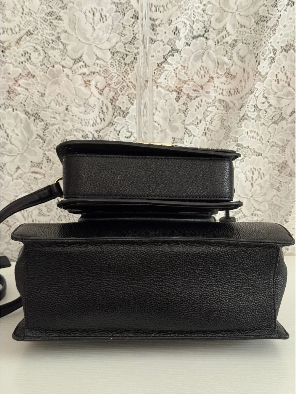 Kate Spade Black Leather Handbag & Studded Crossbody 2-Piece Bundle